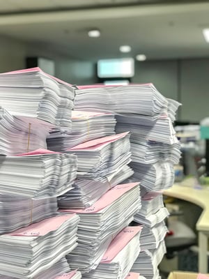 Stacks of papers